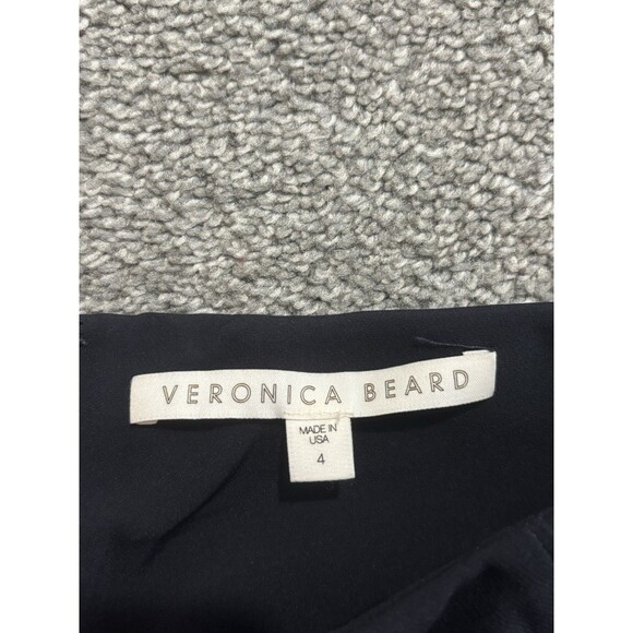 Veronica Beard Scuba Pants Womens 4 Slim Fit Stretch Navy Blue Zip Back USA - Picture 5 of 8